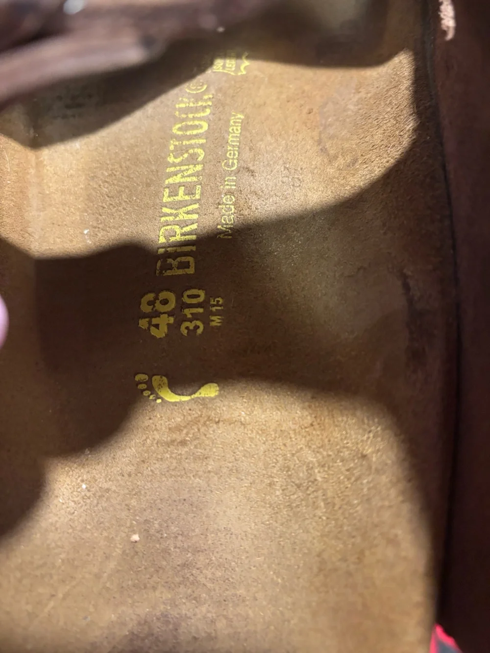 Birkenstock Men's Brown Suede Two-Strap Buckle Sandals